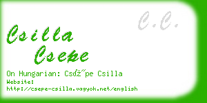 csilla csepe business card